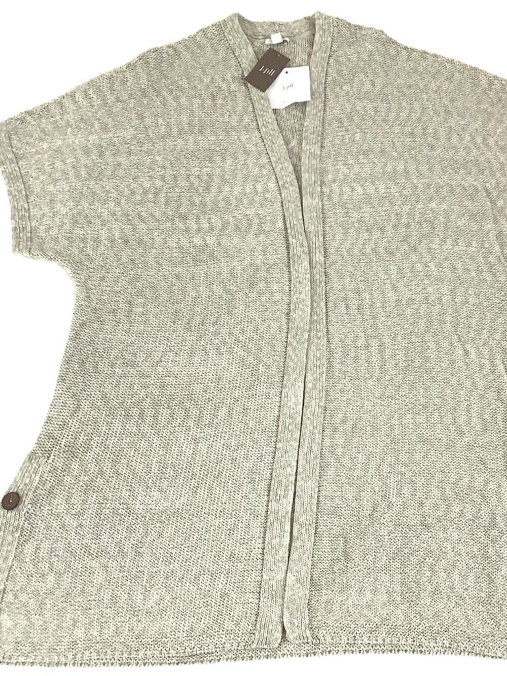 Pure J-Jill Long Vest Sage Green Cotton Lagenlook Size XL